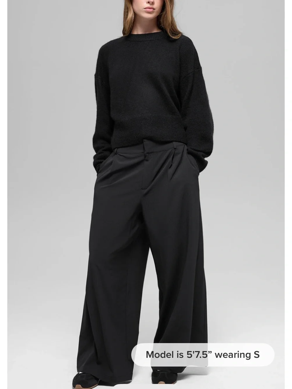 ALO Yoga Wide-Leg Black Pants 33 inch inseam